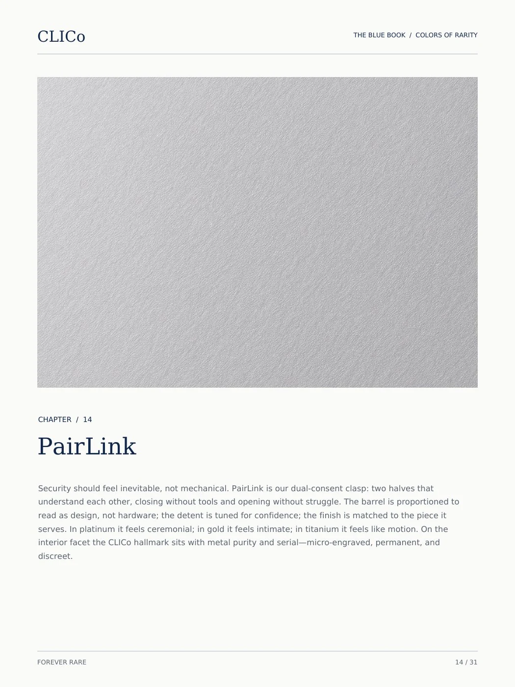 CLICO Blue Book page 14: PairLink